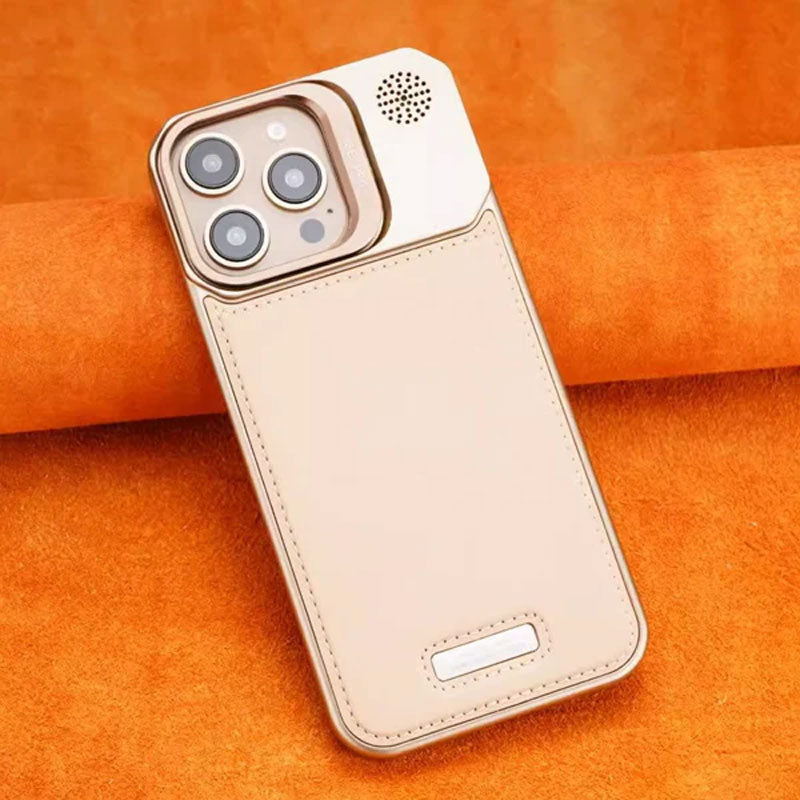 Ultra-thin frameless leather phone case - with stand and magnetic function