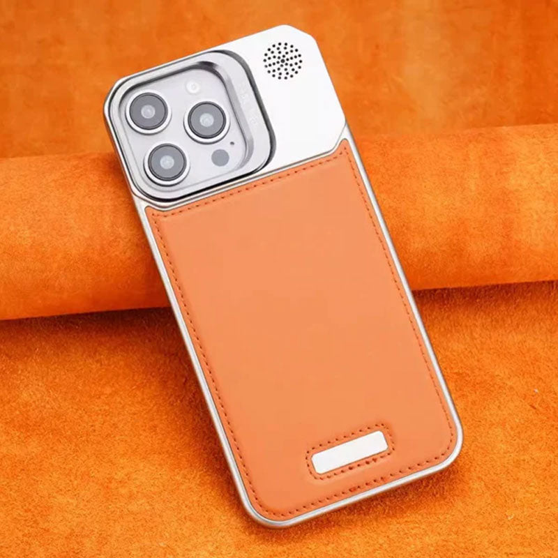 Ultra-thin frameless leather phone case - with stand and magnetic function