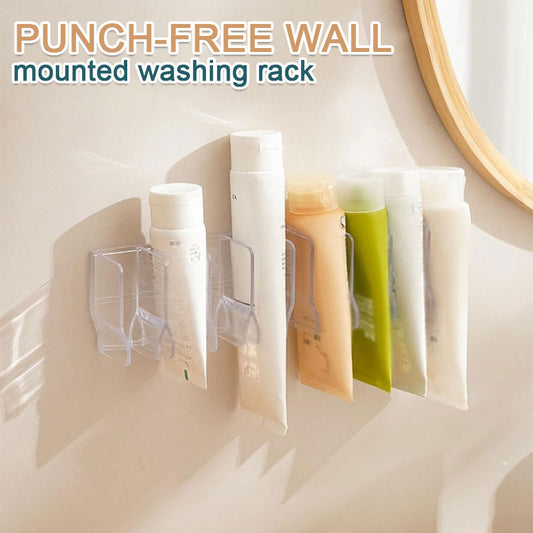 Wall mounted laundry rack without bumping