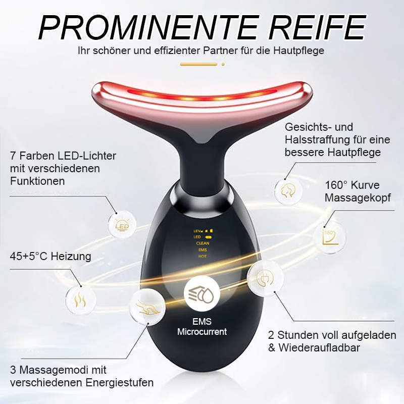 EMS RED LIGHT THERAPY FACE NECK LIFT WRINKLE REMOVER ÅTNA MASSAGER